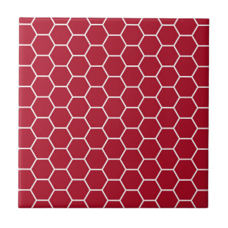 Teste padrão geométrico vermelho brilhante do