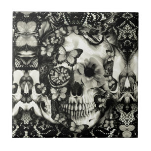 Teste padrão gótico do crânio do laço do Victo