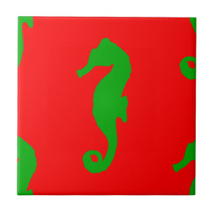 Teste padrão litoral vermelho e verde do cavalo