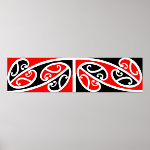 Teste padrão maori 2 de Kowhaiwhai - poster