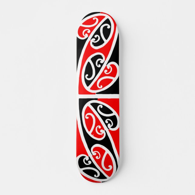 Teste padrão maori 2 de Kowhaiwhai - skate (Frente)