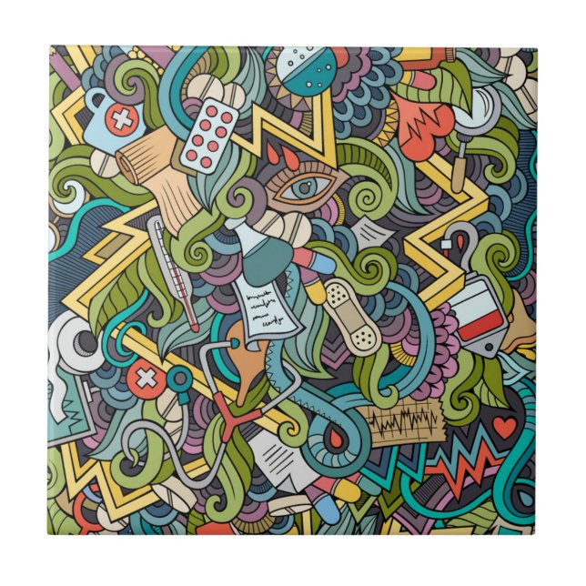 Teste padrão médico do ícone da arte abstracta (Frente)