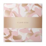 Teste padrão moderno elegante do abstrato do<br><div class="desc">O teste padrão feminino no ouro do falso,  cora rosa e branco.</div>