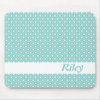 Teste padrão Mousepad de Argyle da flor do Aqua