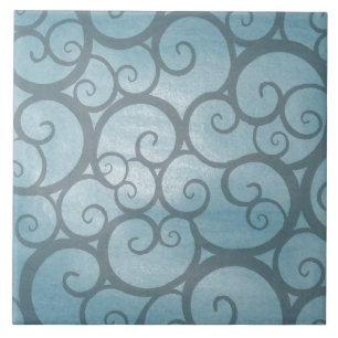 Teste padrão ondulado azul Enchanted do redemoinh