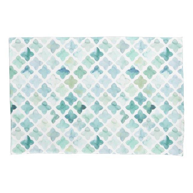 Teste padrão pintado mão de turquesa (Frente-Esquerda)