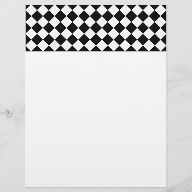 Teste padrão preto e branco da forma do diamante (Frente)