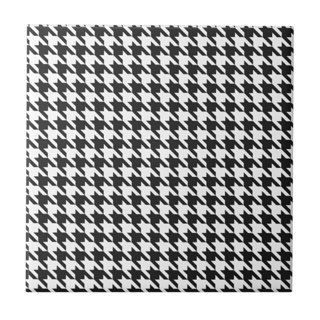 Teste padrão preto e branco de Houndstooth (Frente)