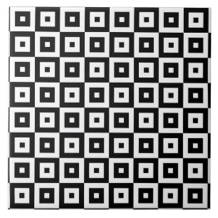 Teste padrão preto e branco dos quadrados