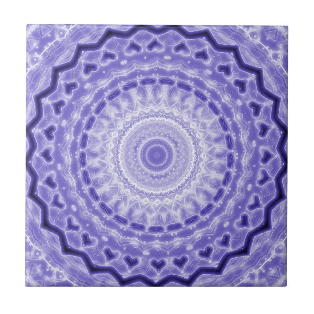 Teste padrão roxo do caleidoscópio da mandala da (Frente)