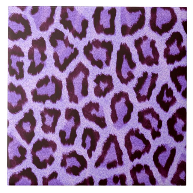 Teste padrão roxo do impressão do leopardo (Frente)