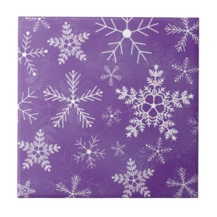 Teste padrão roxo e branco do floco de neve