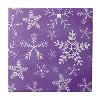 Teste padrão roxo e branco do floco de neve