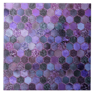 Teste padrão roxo luxuoso do favo de mel do brilh