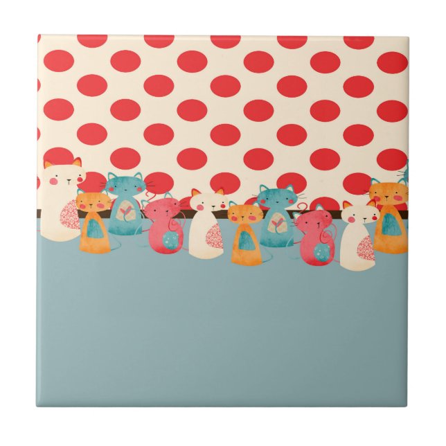 Teste padrão rústico do gato bonito (Frente)