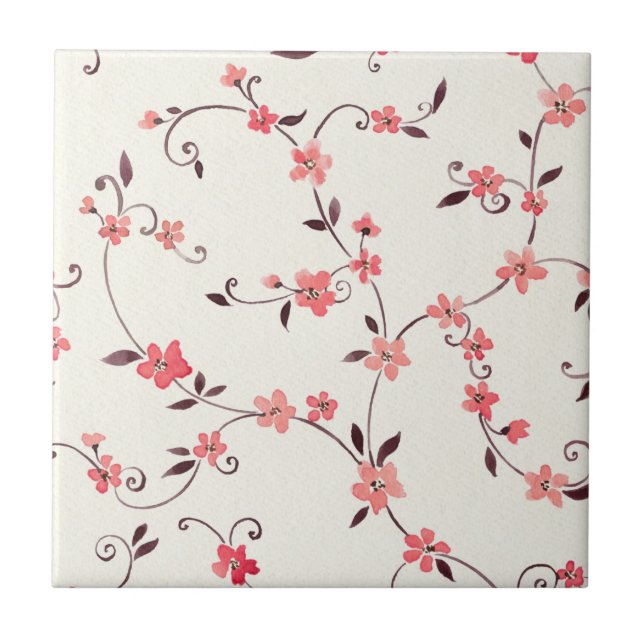 Teste padrão sem emenda da aguarela com primavera (Frente)