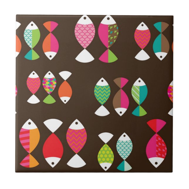 Teste padrão subaquático 2 dos peixes retros (Frente)