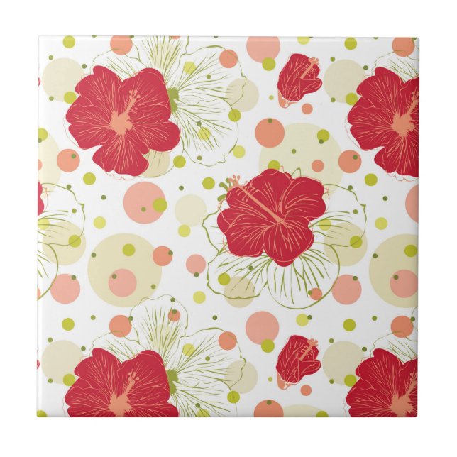 Teste padrão tirado mão do hibiscus (Frente)