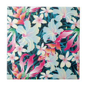 Teste padrão tropical colorido