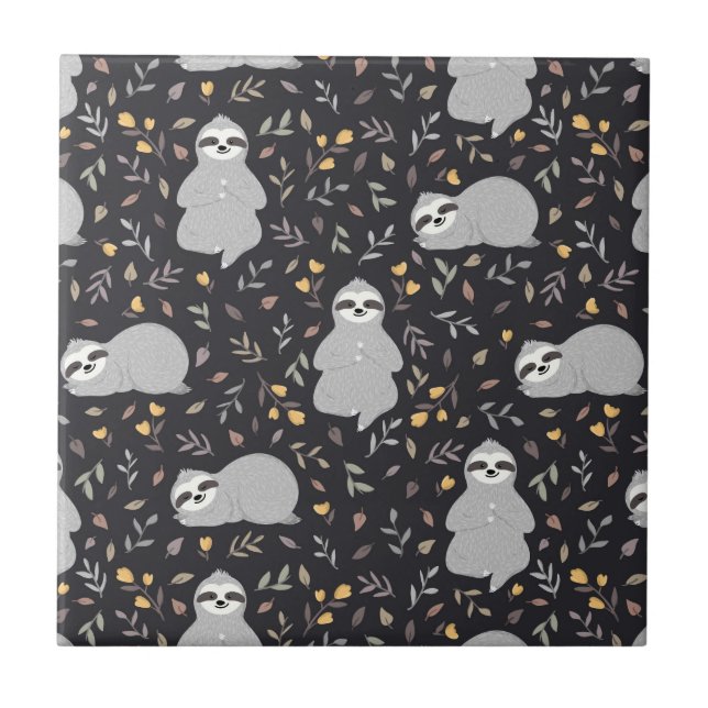 Teste padrão tropical da preguiça do bebê (Frente)