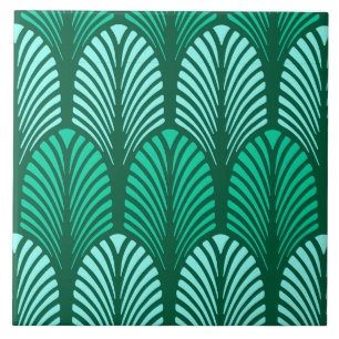 Teste padrão, turquesa e Aqua da pena do art deco