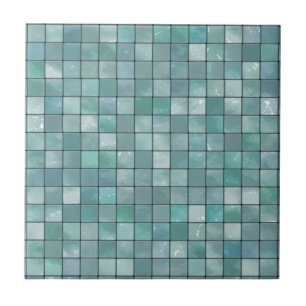Teste padrão Variegated do azulejo da cerceta