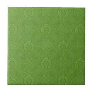 Teste padrão verde afortunado dos ícones