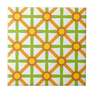 Teste padrão verde & amarelo alaranjado inspirado