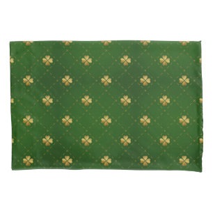 Teste padrão verde dourado do trevo