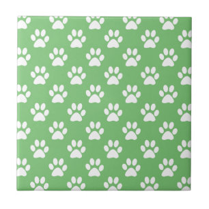 Teste padrão verde e branco das patas
