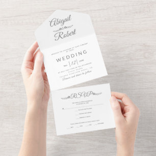 Testemunha de cinza moderna em casamento branco