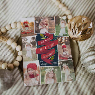 Testemunhos Festivos   Cartão de Colagem de Fotos 