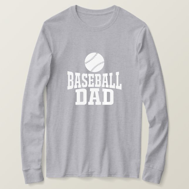 Teto personalizado de baseball com Camisa T de Pai (Frente do Design)