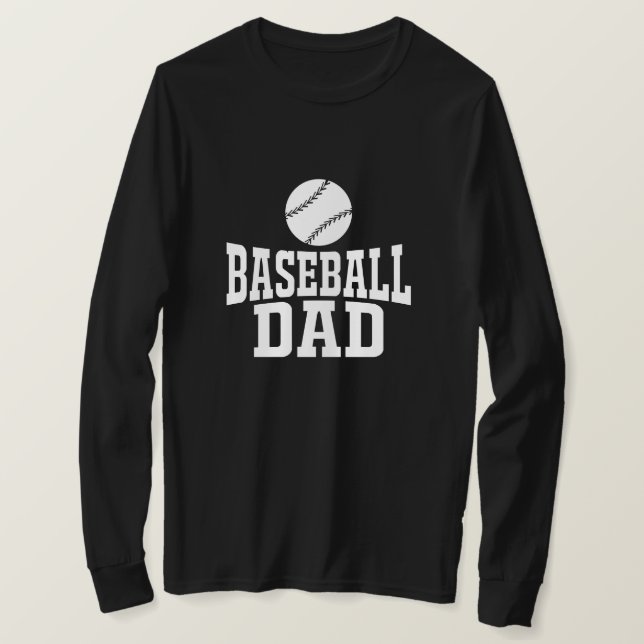 Teto personalizado de baseball com Camisa T de Pai (Frente do Design)