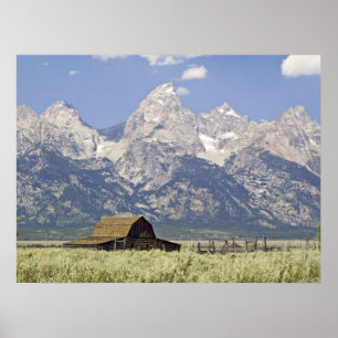 Tetons e impressão velho do celeiro