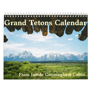Tetons grande do calendário de Yellowstone