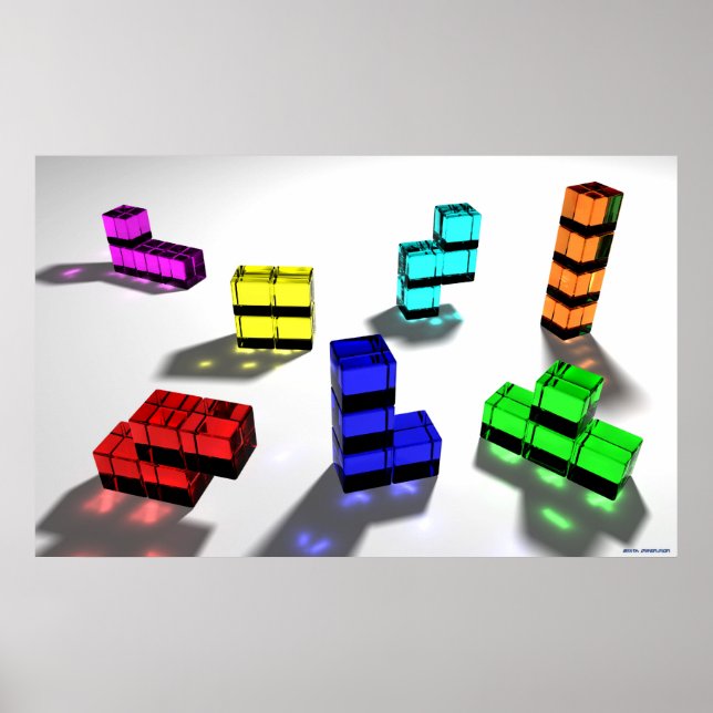 Tetrominoes Poster (Frente)