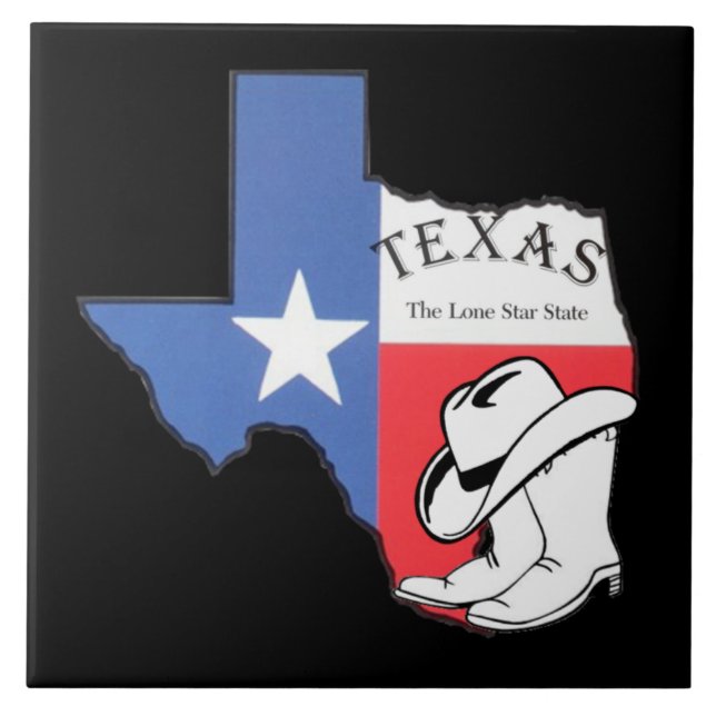 Texas: Bandeira e Silhouette do Texas (Frente)