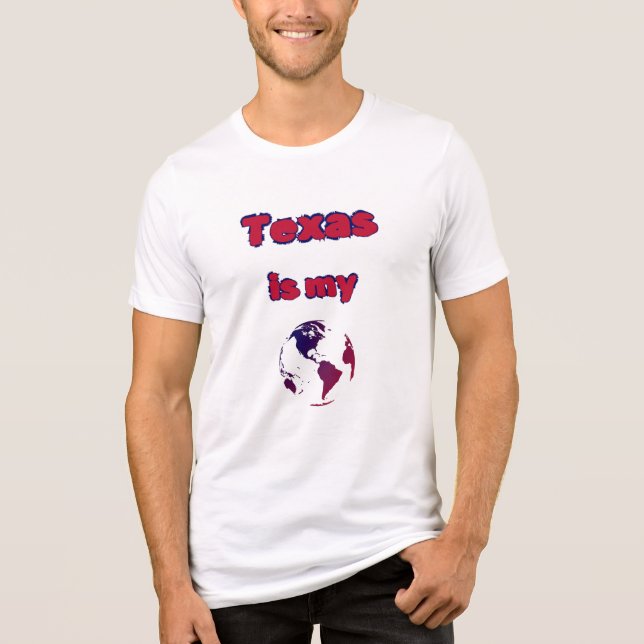 TEXAS, Bella+Canvas - Camisa-T de três misturas (Frente)