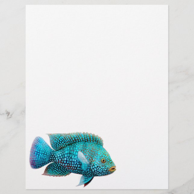 Texas Cichlid Fish Letterhead (Frente)
