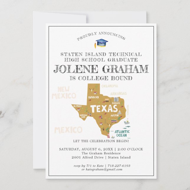 Texas | Festa de Formatura para Universitário (Frente)
