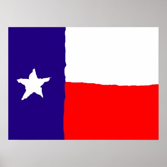 Texas Flag Pop Art Poster - Impressões de Estados  (Frente)