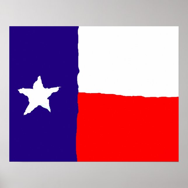 Texas Flag Pop Art Poster - Impressões de Estados  (Frente)