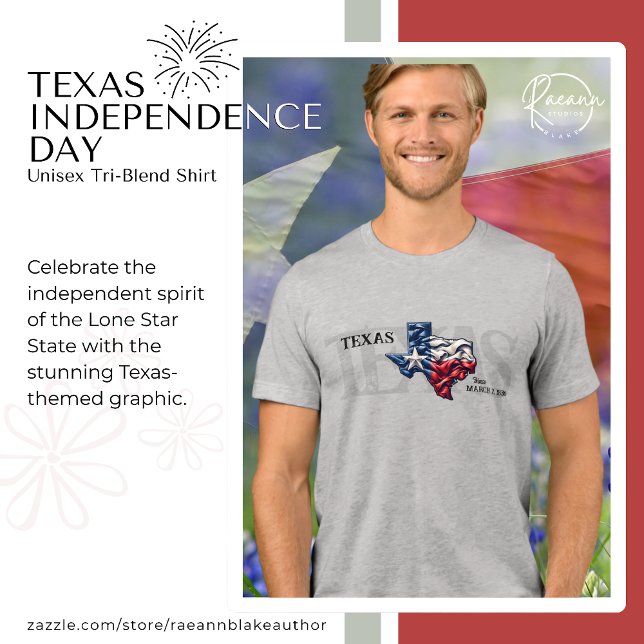 Texas Independence Day Unisex Tri-Blend Shirt (Criador carregado)