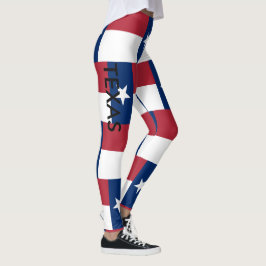 TEXAS Leggings Red Blue Running Yoga Pants