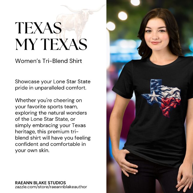 Texas My Texas Women's Tri-Blend Shirt (Criador carregado)