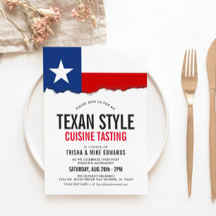 Texas Themed Cuisine Convite para Sinalizador da