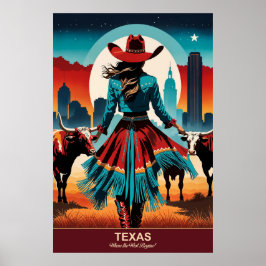 Texas Viagem: Onde o Ocidente começa o Poster de v