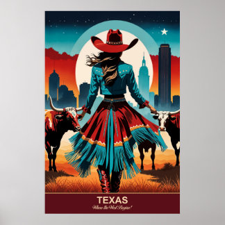 Texas Viagem: Onde o Ocidente começa o Poster de v