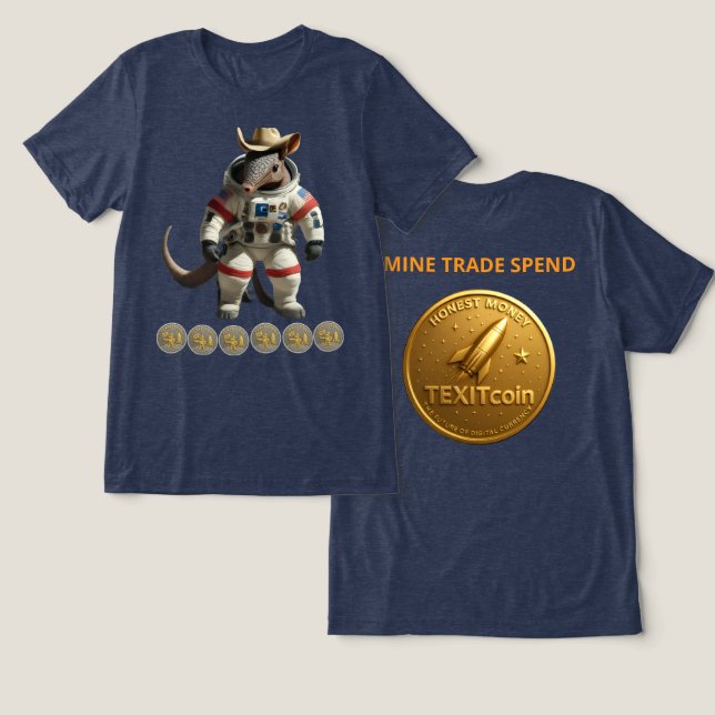 TexitCoin Gold Coin Back And Armadillo Front (Design Frente e Verso)